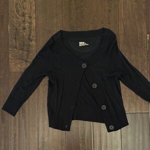 Y2K Mossimo Supply Co. Lightweight Black Button-Front Cardigan
